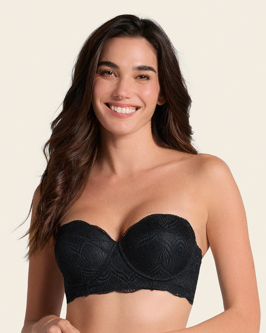 Convertible Balconette Lace Push Up Bra
