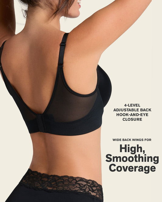 Memory Foam Push-Up Underwire Bustier Bra with Strappy Front